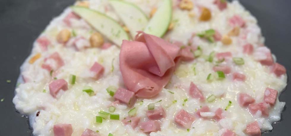 Risotto Con Mortadella Bologna Mele E Lime Mortadella Bologna