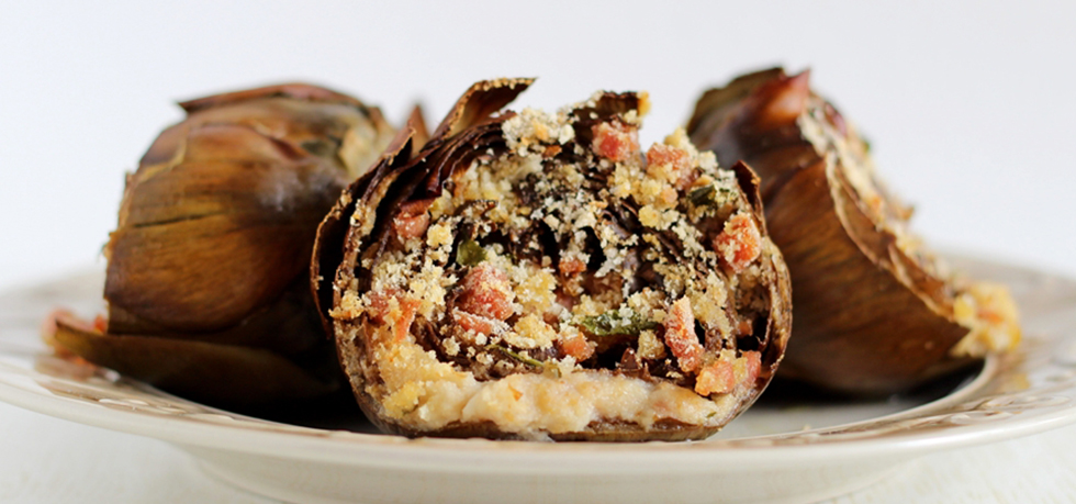 Carciofi ripieni di mortadella1