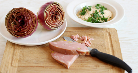 Carciofi ripieni di mortadella2