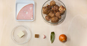 Cremina al topinambur con bastoncini di mortadella1 300x159