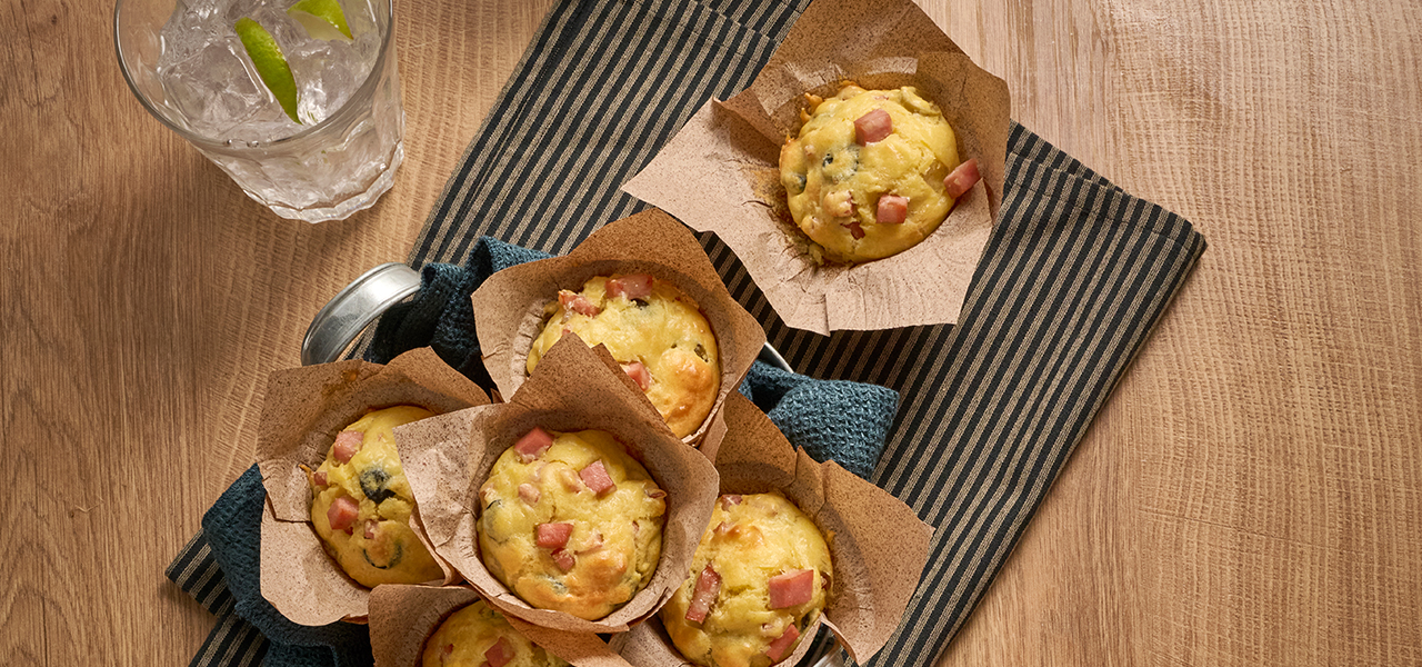 Muffin di Mortadella con olive h