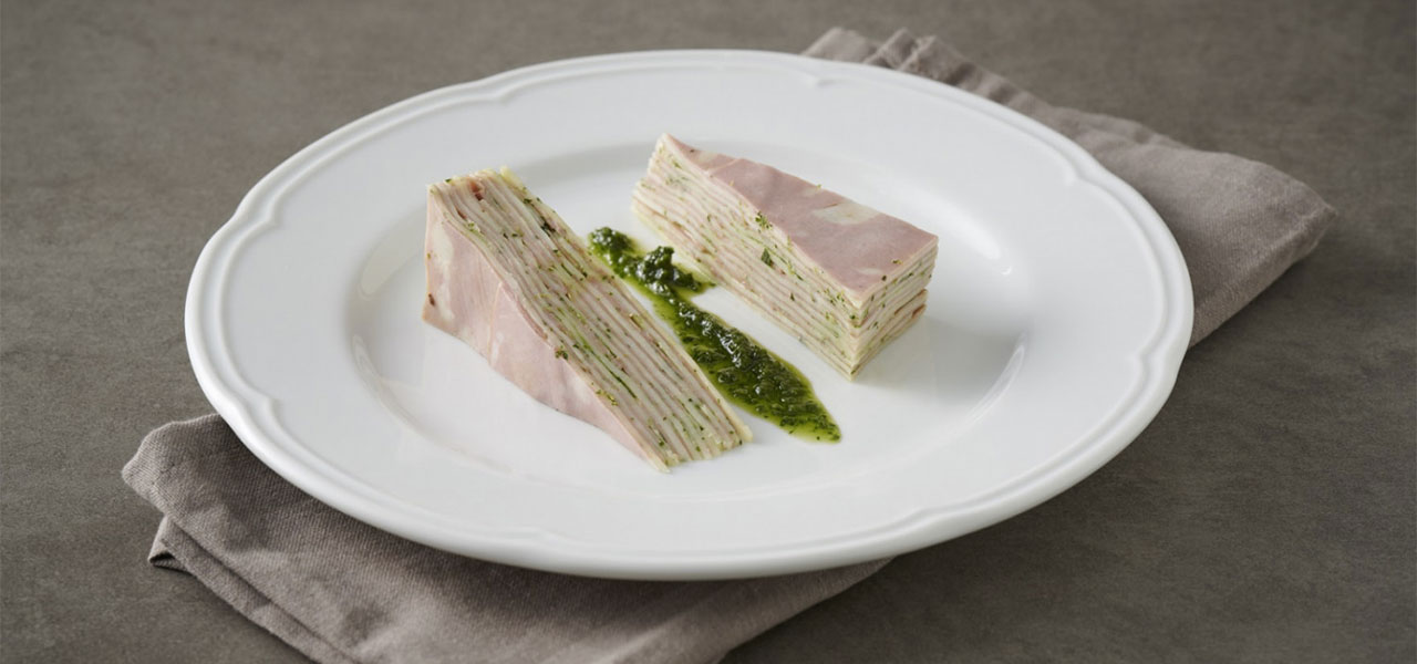 millefolige con mortadella