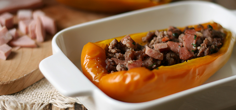 peperoni ripieni con mortadella