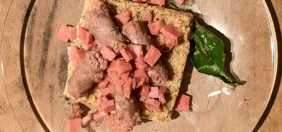 polenta con salsiccia